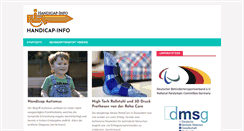 Desktop Screenshot of handicap-info.de